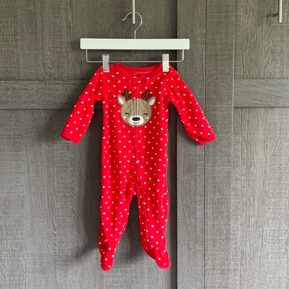4/$24⭐️Carter’s fleece Christmas reindeer sleeper - Picture 1 of 5